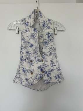 Jason Wu Floral Print Double Breasted Halter Vest Size 2